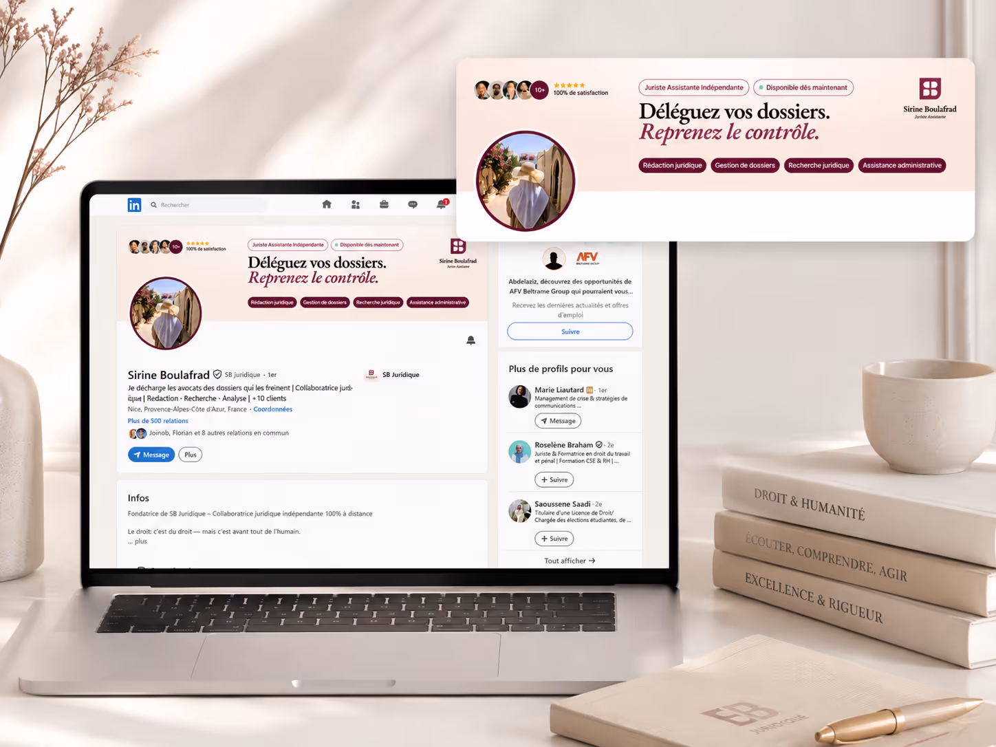 Mockup LinkedIn SB Juridique